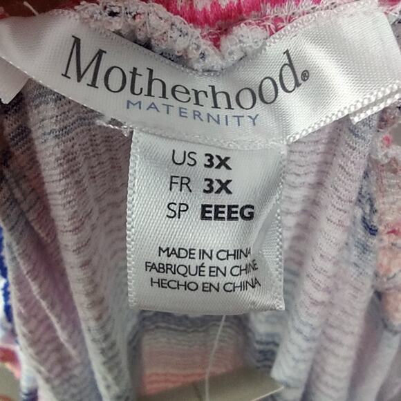 Motherhood Maternity Stripe Tunic Top Tie Waist Flutter Sleeve Size 3X - Picture 4 of 13